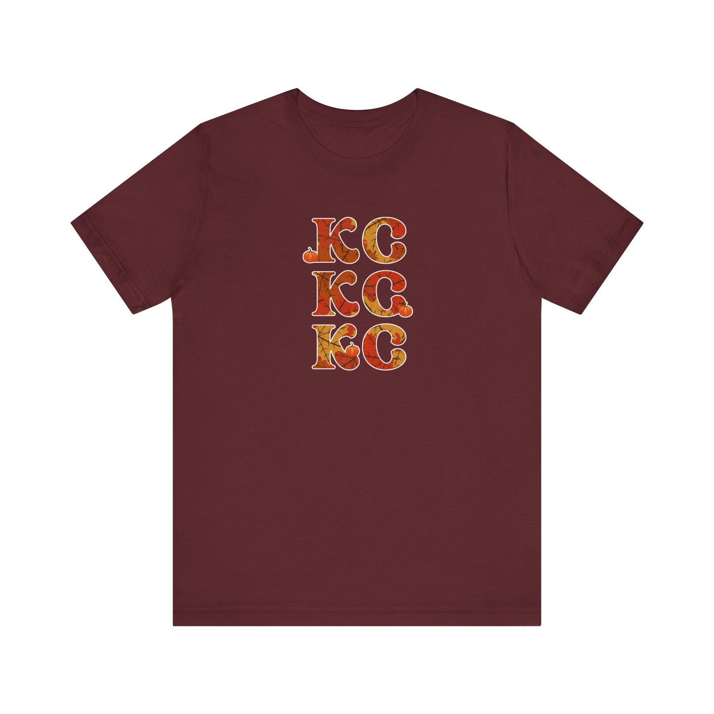 Leaves - Kansas City Fall, Unisex Jersey Short Sleeve Tee