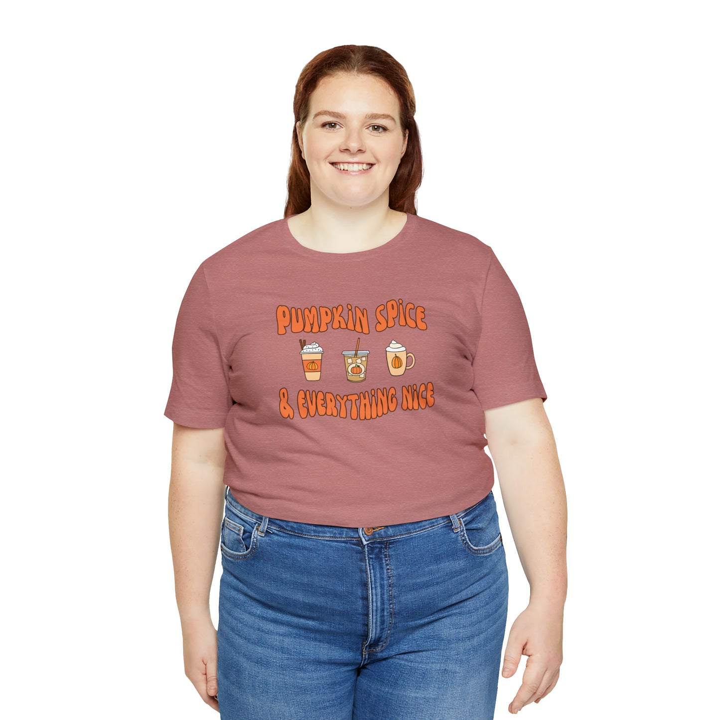 Three Pumpkin Spice, Unisex Jersey Short Sleeve Tee