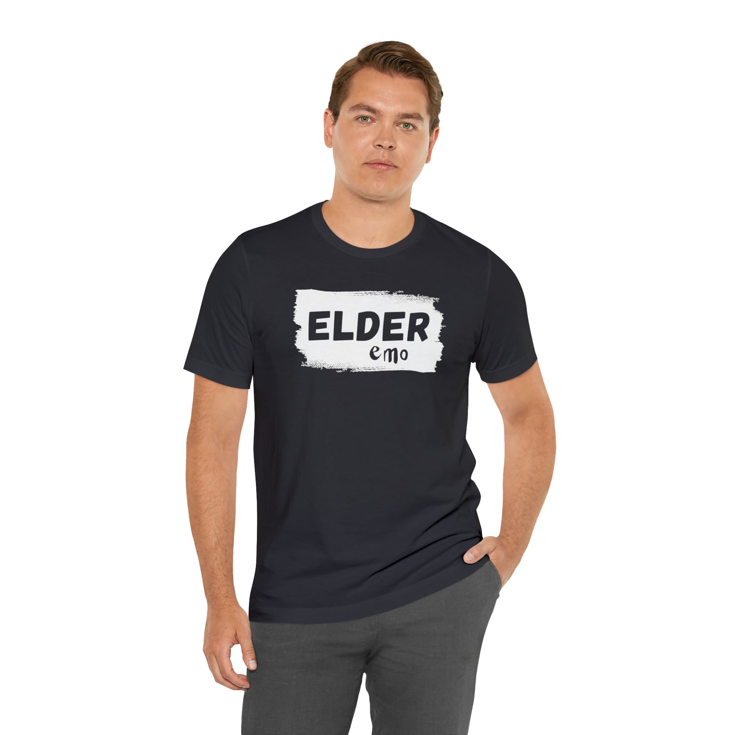 WHITE LETTER Elder Emo, Unisex Jersey Short Sleeve Tee