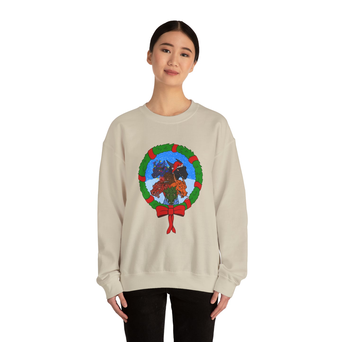 Dragon Christmas with snow - Unisex Sweatshirt