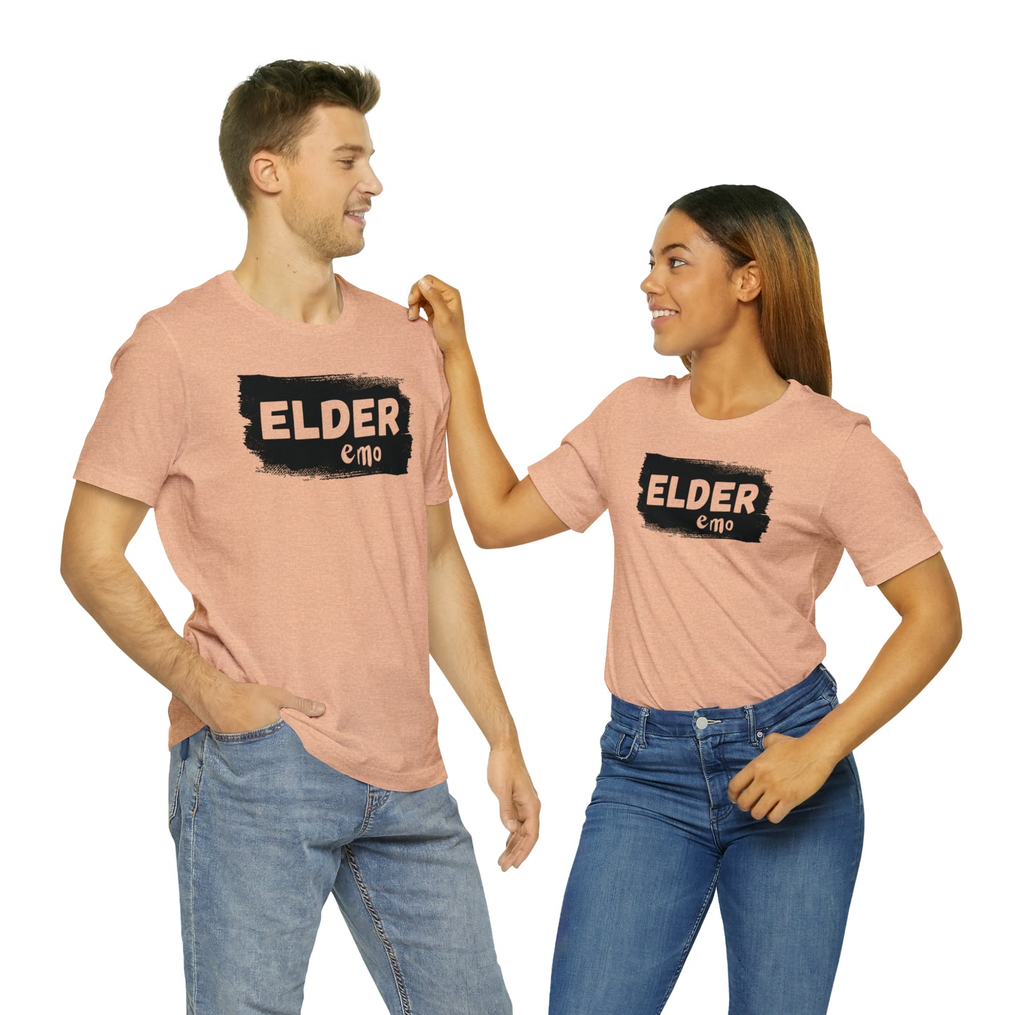 BLACK LETTER Elder Emo, Unisex Jersey Short Sleeve Tee