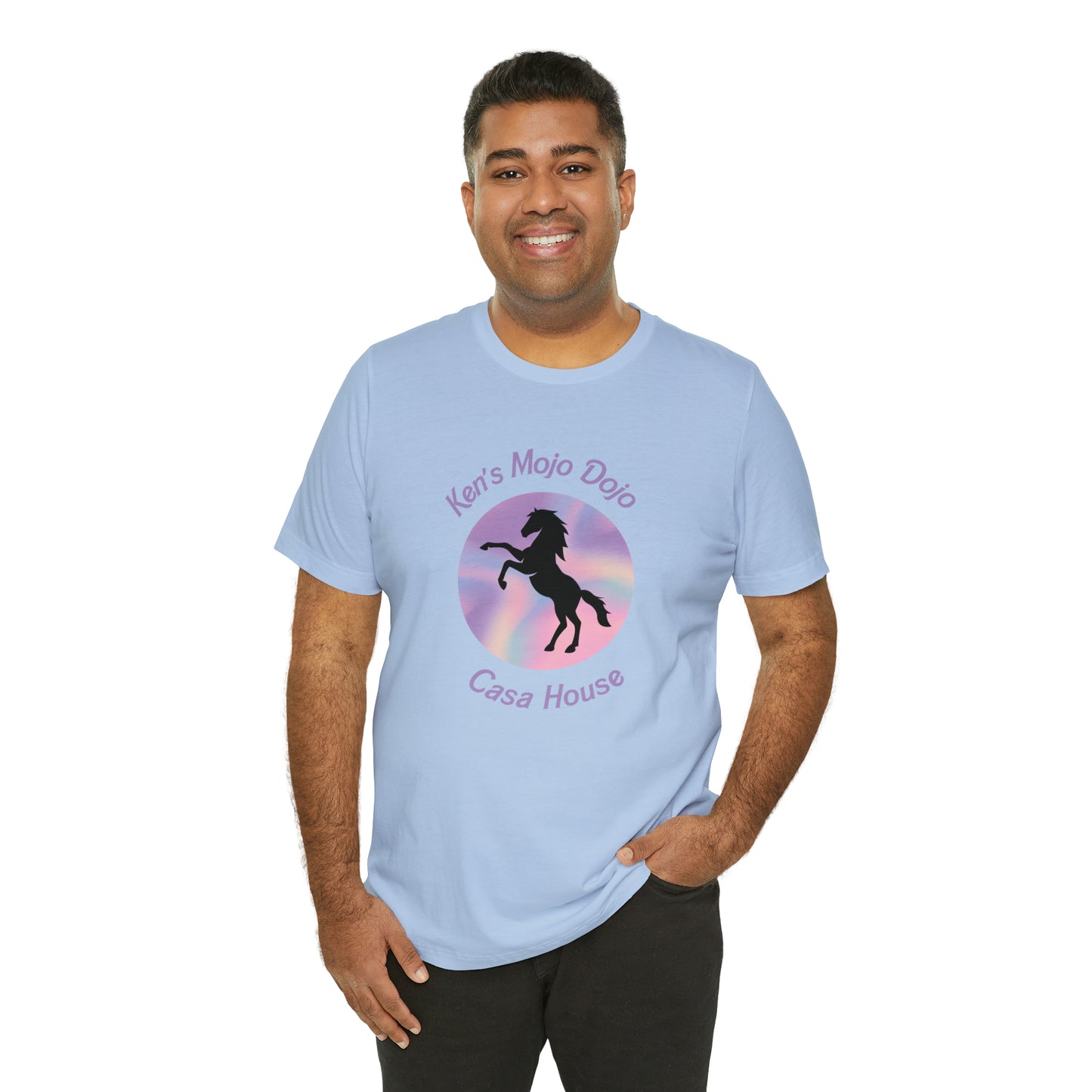 Candy Cane Horse, Mojo Dojo Casa House, Unisex Jersey Short Sleeve Tee