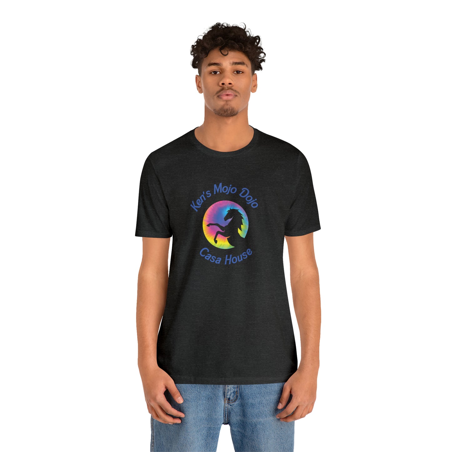 Tie Dye Moon Ken Blue, Unisex Jersey Short Sleeve Tee
