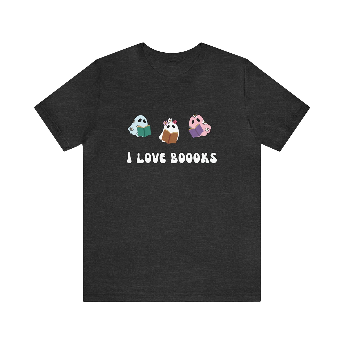 I Love Boooks Ghouls, Unisex Jersey Short Sleeve Tee