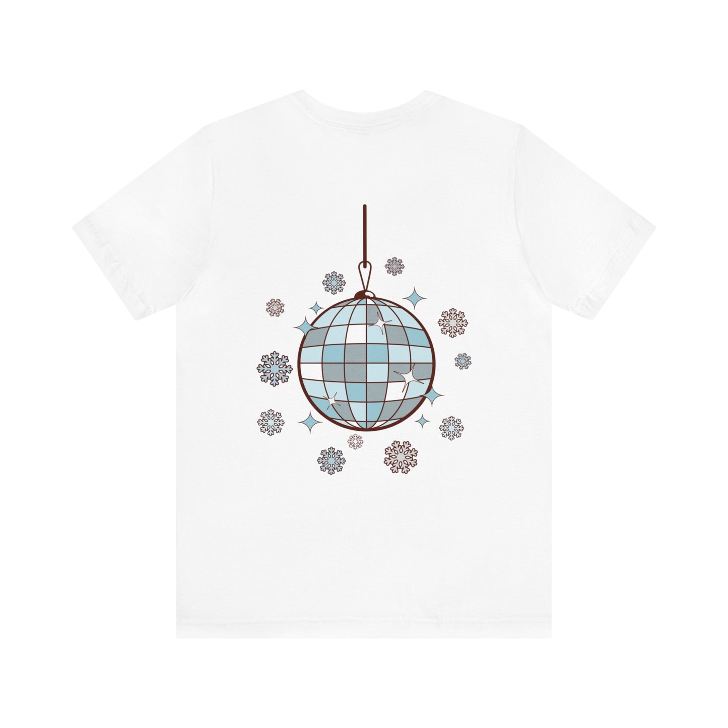Silver and Blue - Groovy and Bright Jingle Disco Ball - Unisex T-shirt
