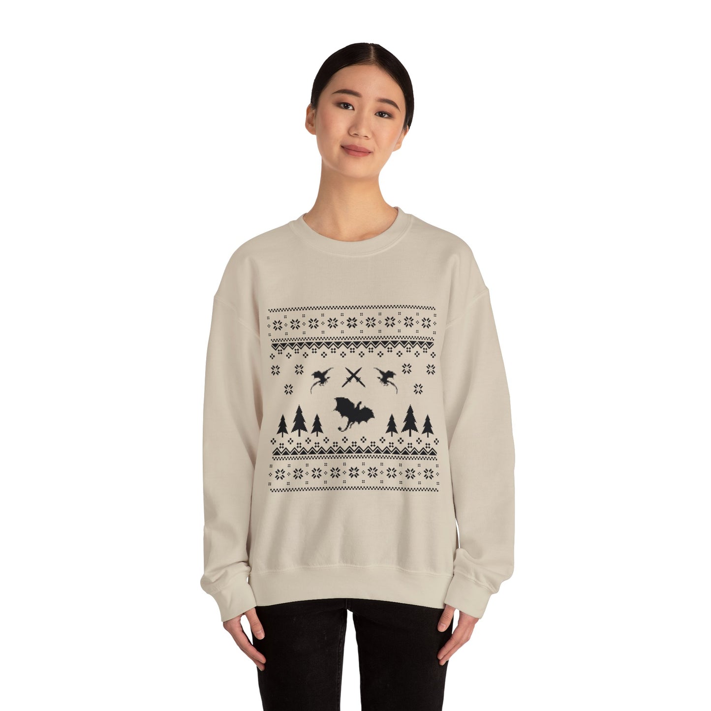 8-Bit Dragon Christmas version 4 - Unisex Sweatshirt