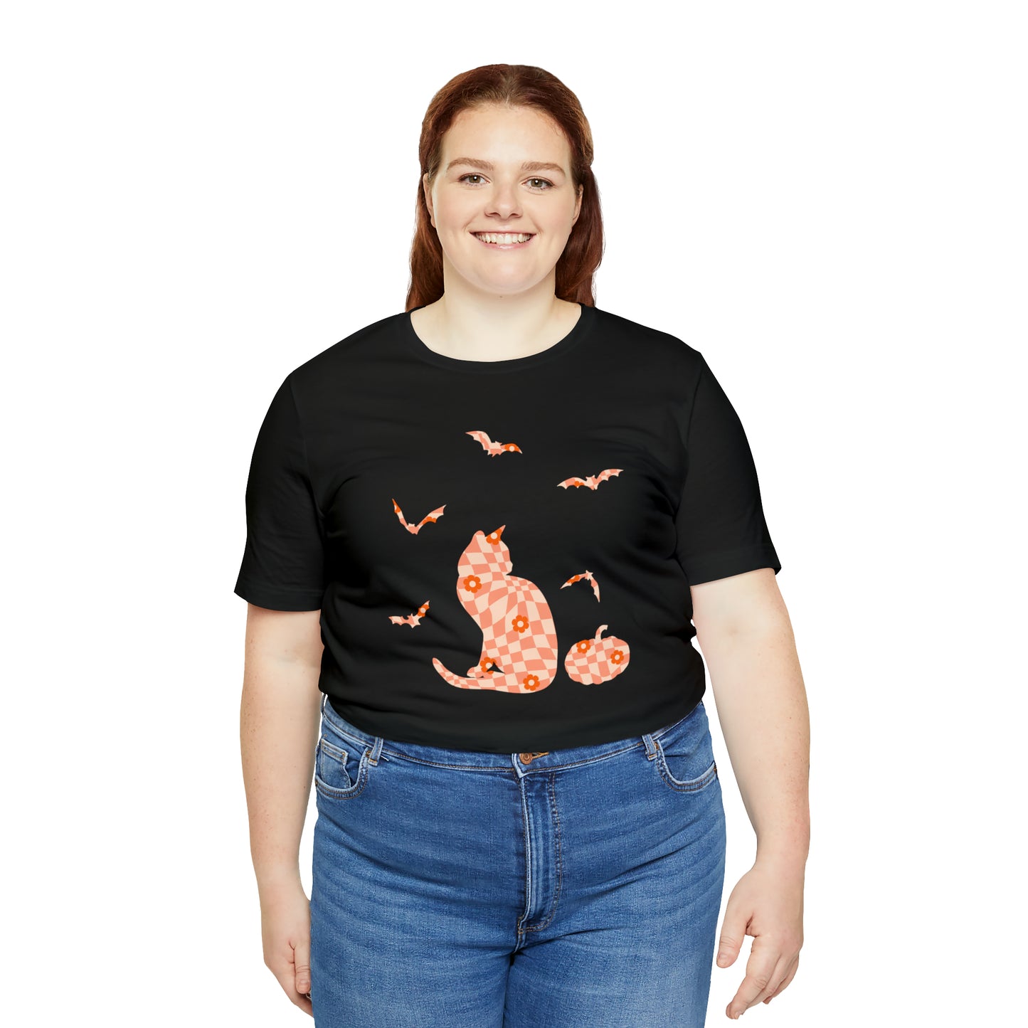 Orange Flower - Checkered Cat