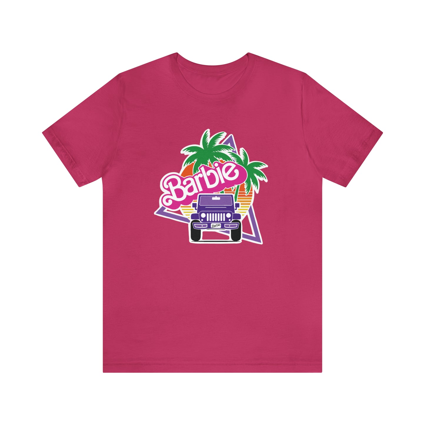 Purple jeep, Beep Beep Barbie Jeep, Unisex Jersey Short Sleeve Tee