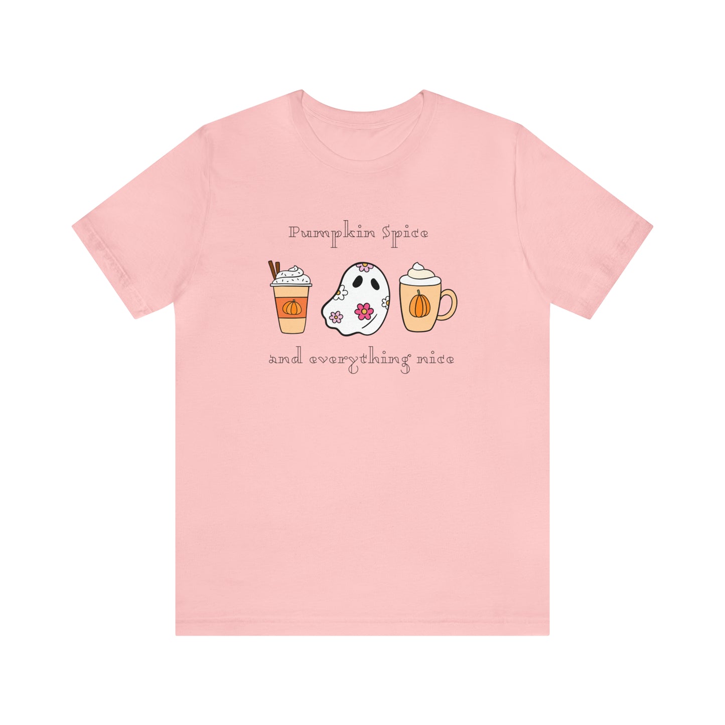 Color Flower - Pumpkin Ghost, Unisex Jersey Short Sleeve Tee
