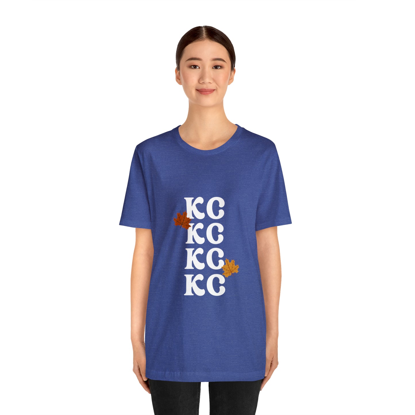 White Text - Kansas City Fall, Unisex Jersey Short Sleeve Tee