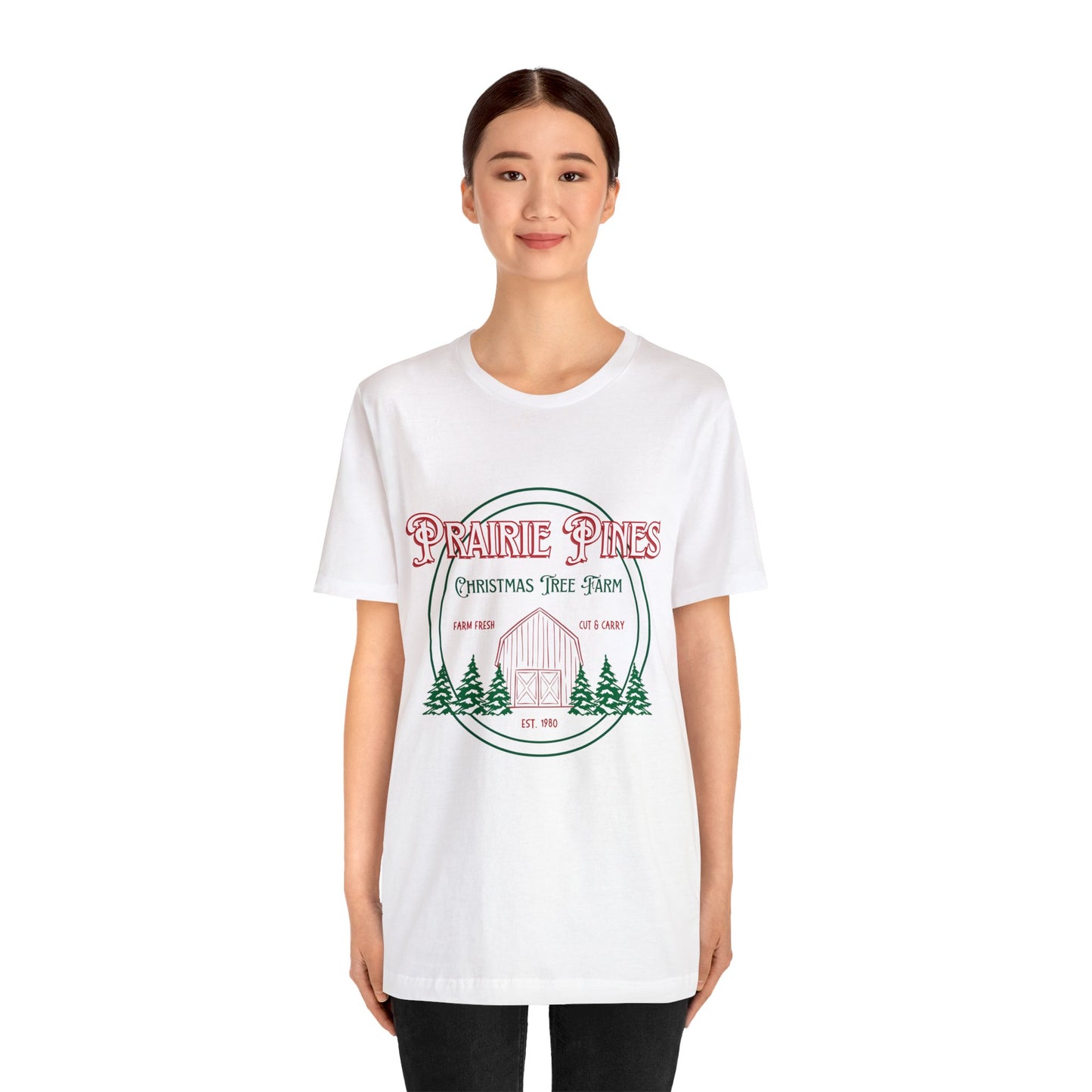 Vintage Prairie Pines Christmas Tree Farm - Unisex T-shirt