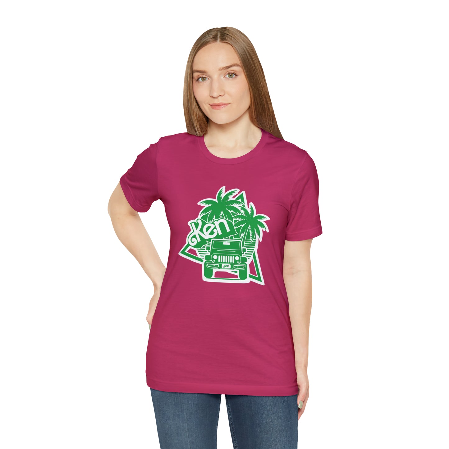 All green Ken, Beep Beep KEN Jeep, Unisex Jersey Short Sleeve Tee