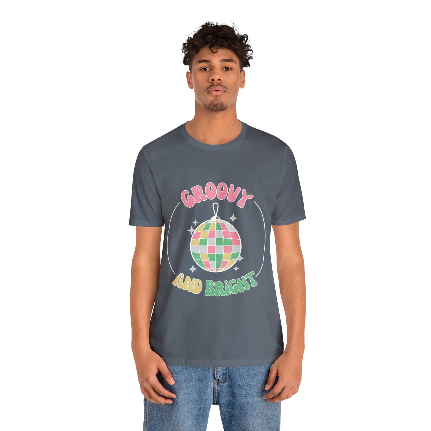 Pink Circle Merry and Bright Jingle Ball - Unisex T-shirt