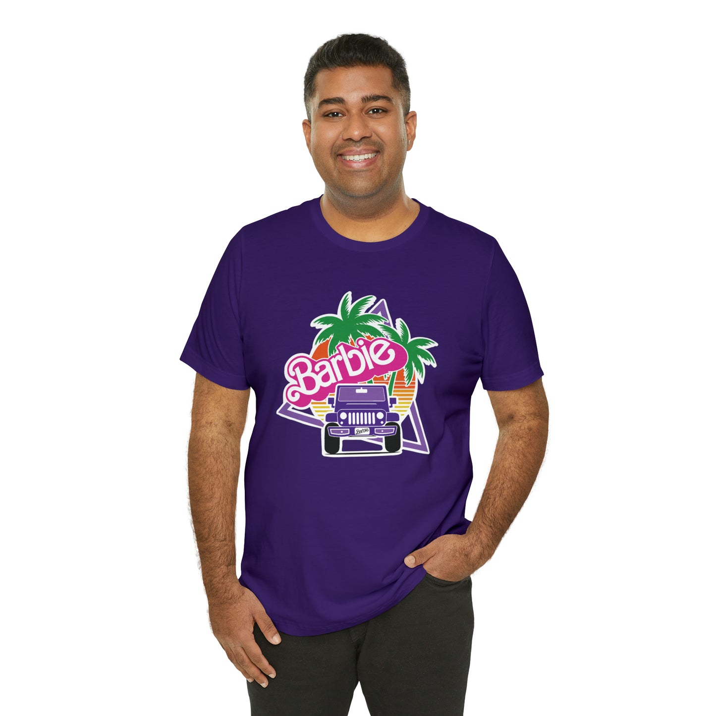 Purple jeep, Beep Beep Barbie Jeep, Unisex Jersey Short Sleeve Tee