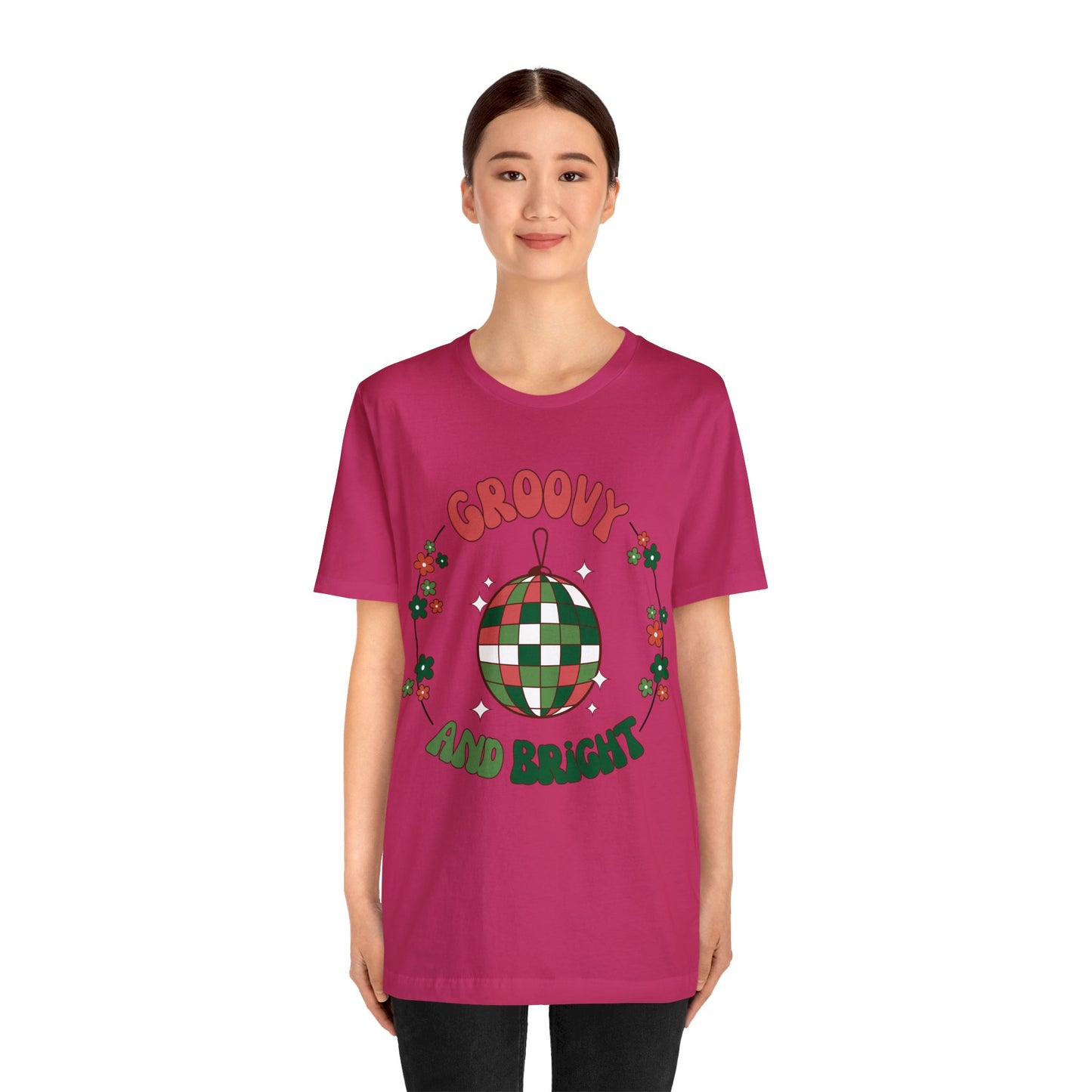 Red Circle Merry and Bright Jingle Ball - Unisex T-shirt