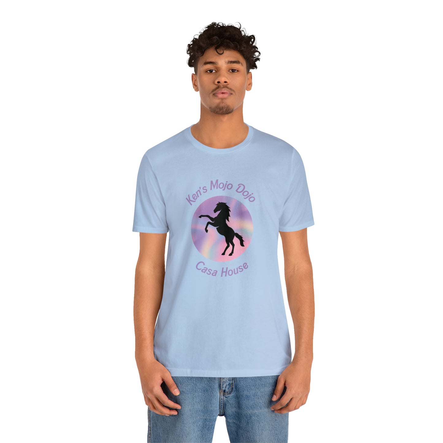 Candy Cane Horse, Mojo Dojo Casa House, Unisex Jersey Short Sleeve Tee