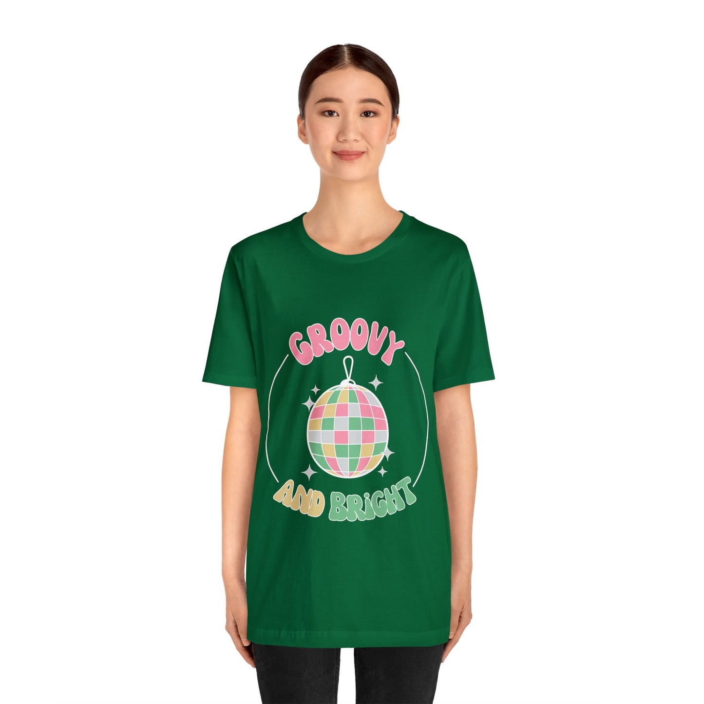 Pink Circle Merry and Bright Jingle Ball - Unisex T-shirt
