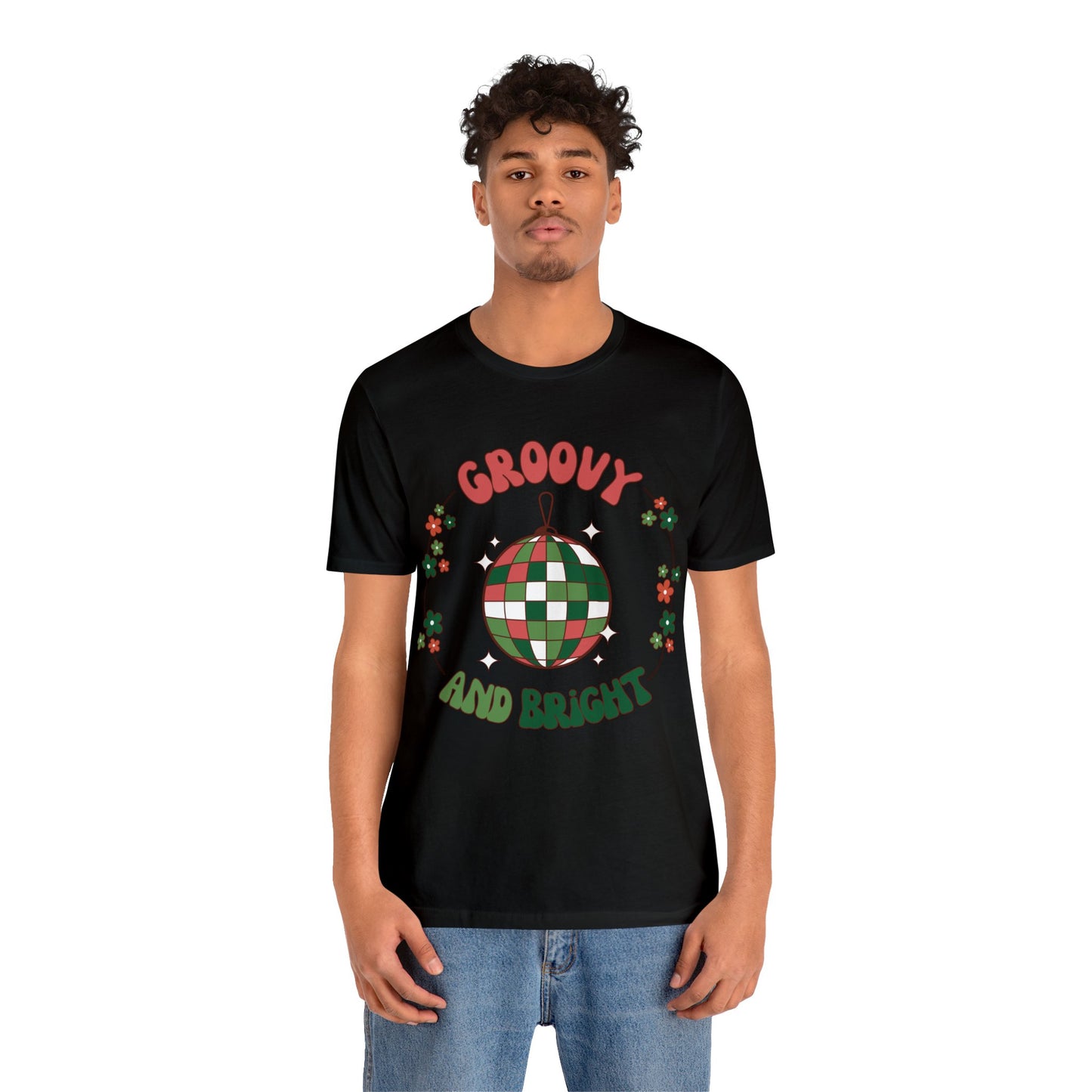 Red Circle Merry and Bright Jingle Ball - Unisex T-shirt