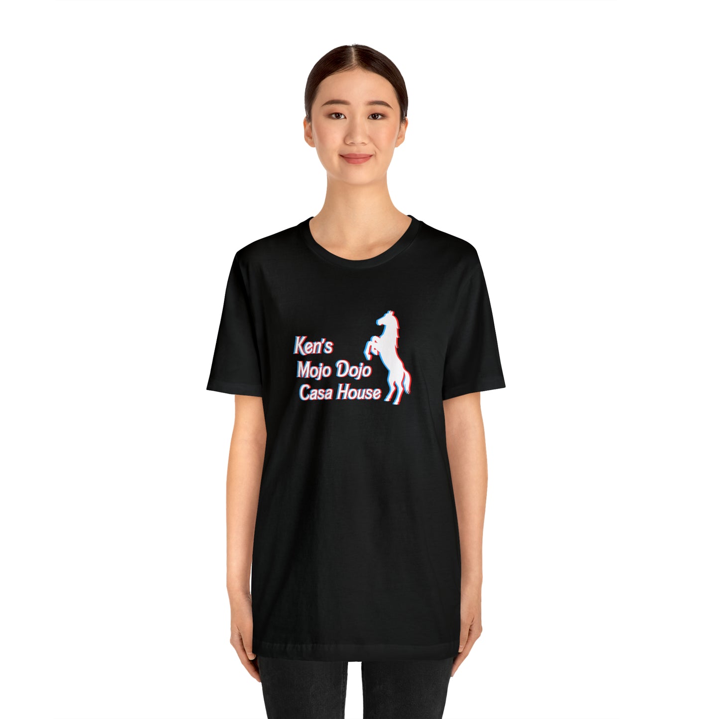 3D Glasses: Ken's Mojo Dojo Casa House, Unisex Jersey Short Sleeve Tee