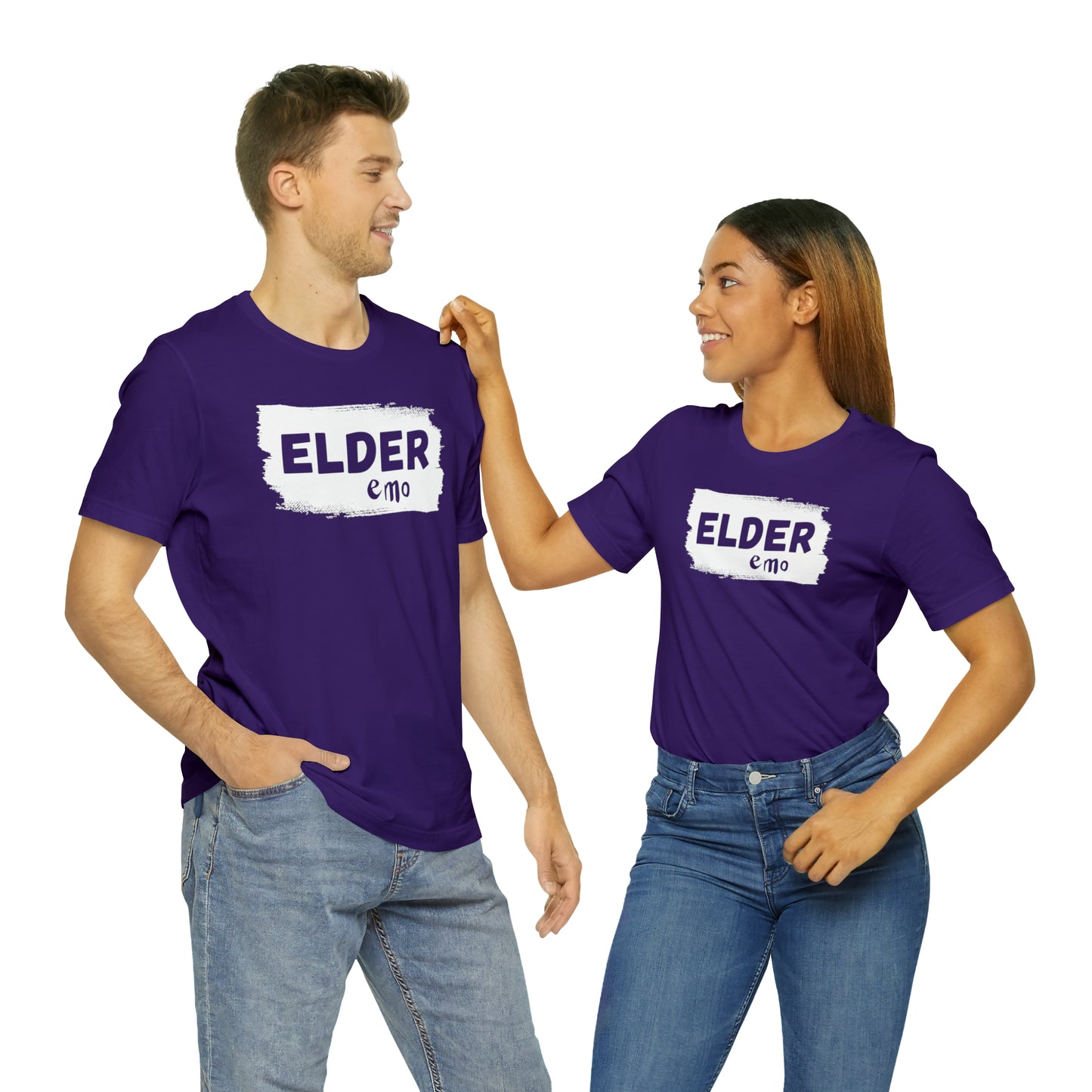 WHITE LETTER Elder Emo, Unisex Jersey Short Sleeve Tee