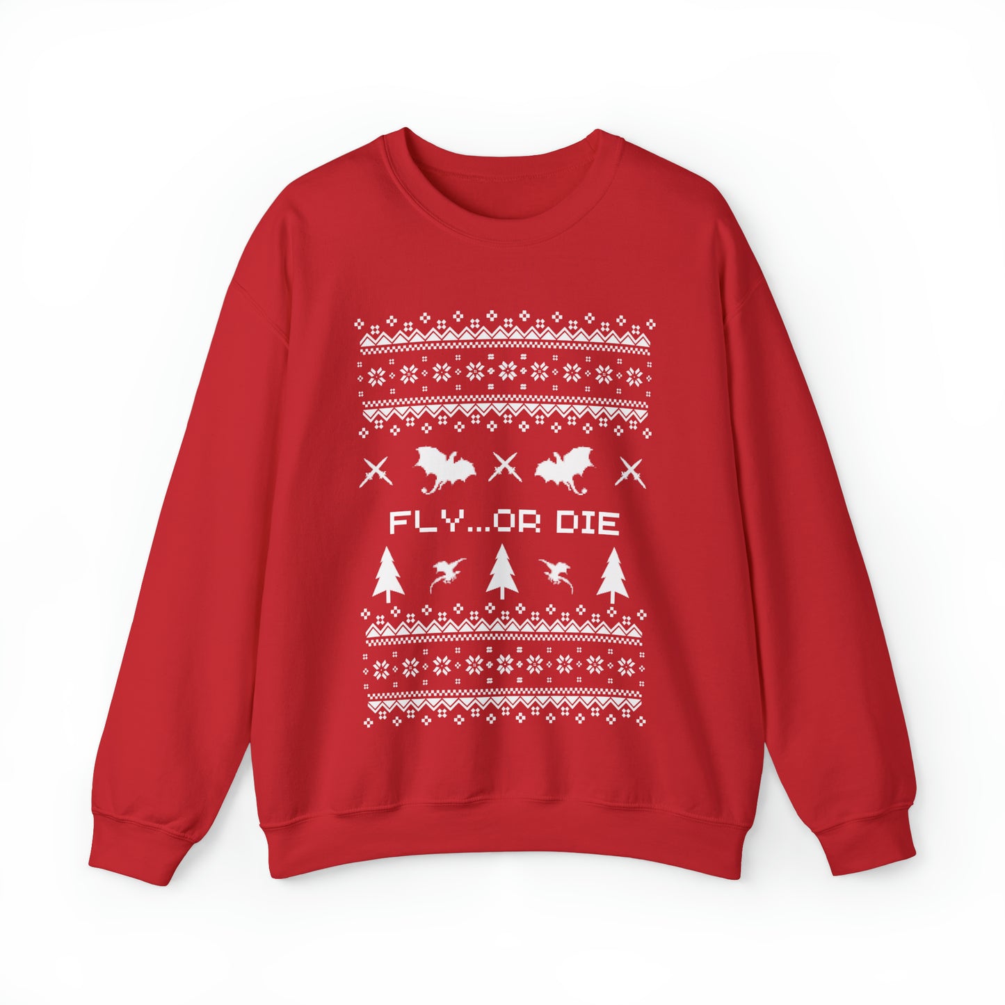 8-Bit Dragon Christmas version 2 - Unisex Sweatshirt