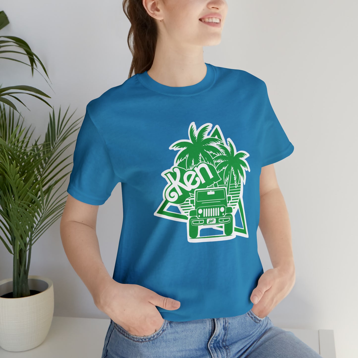 All green Ken, Beep Beep KEN Jeep, Unisex Jersey Short Sleeve Tee