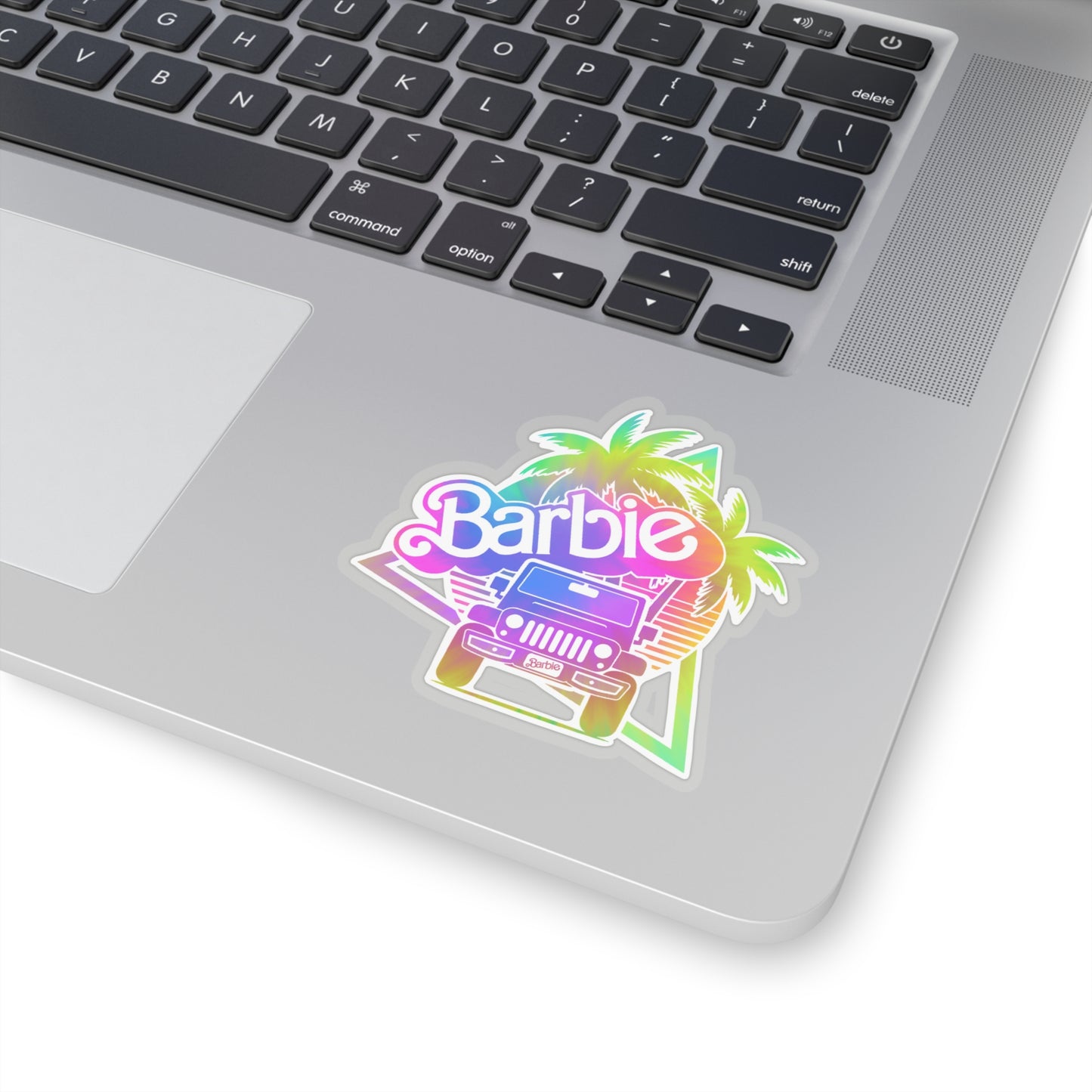 Tie Dye barbie Jeep Sticker,  2 sizes