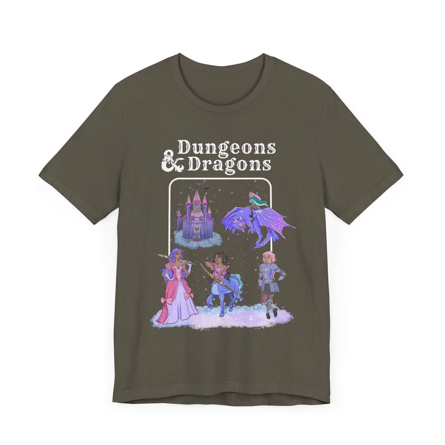 Dragons and Dungeons Pride Shield in back - Unisex Shirt
