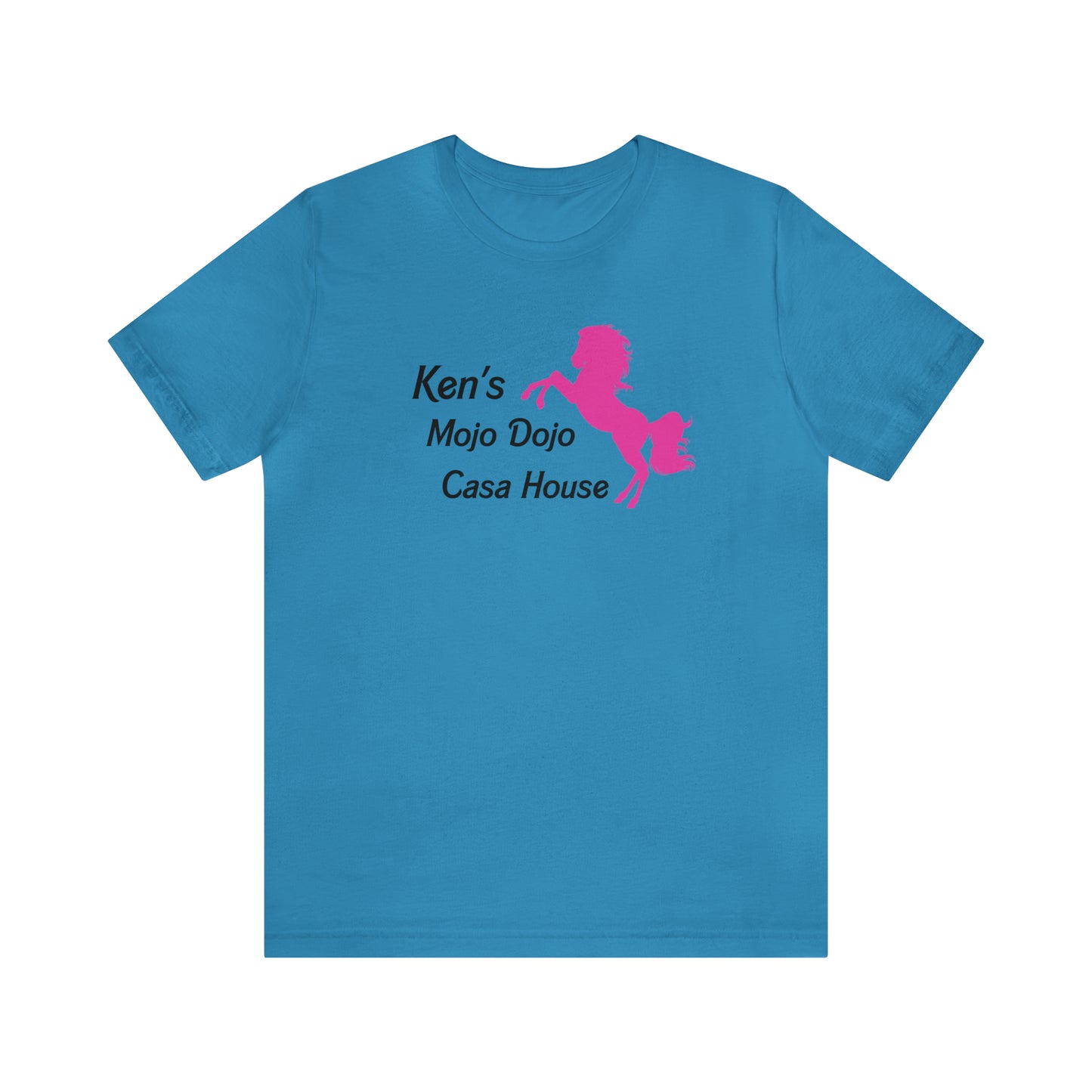 Pink Silhouette Horse, Mojo Dojo Casa House, Unisex Jersey Short Sleeve Tee