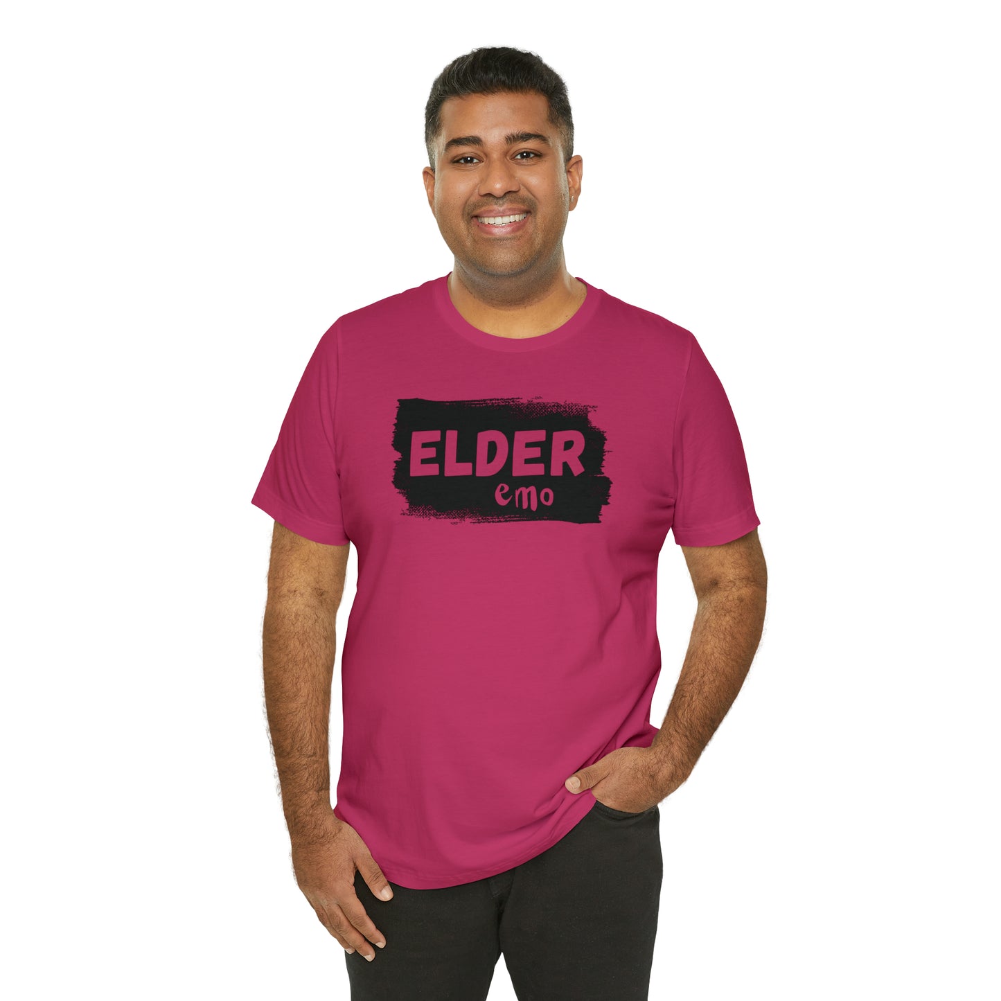 BLACK LETTER Elder Emo, Unisex Jersey Short Sleeve Tee