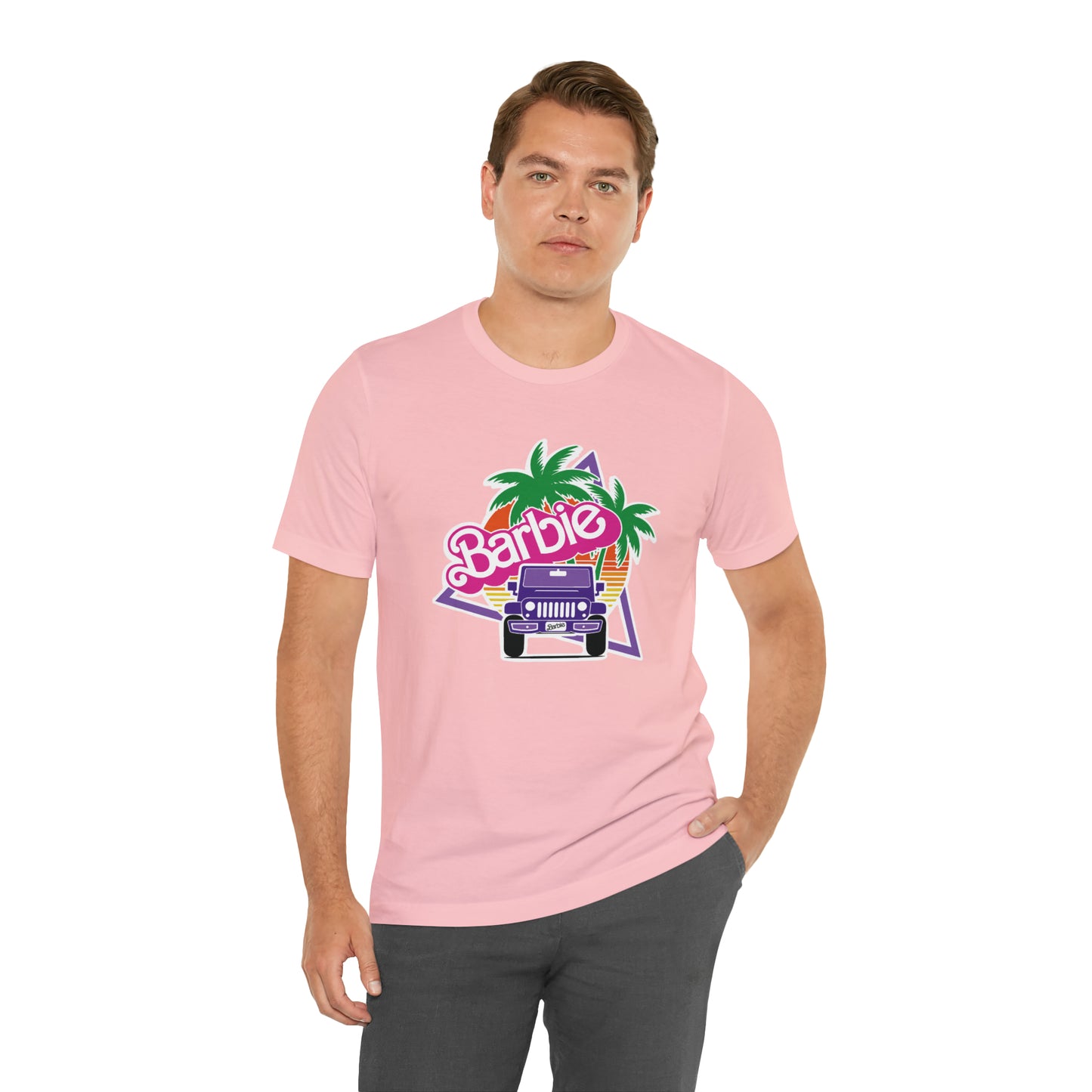 Purple jeep, Beep Beep Barbie Jeep, Unisex Jersey Short Sleeve Tee