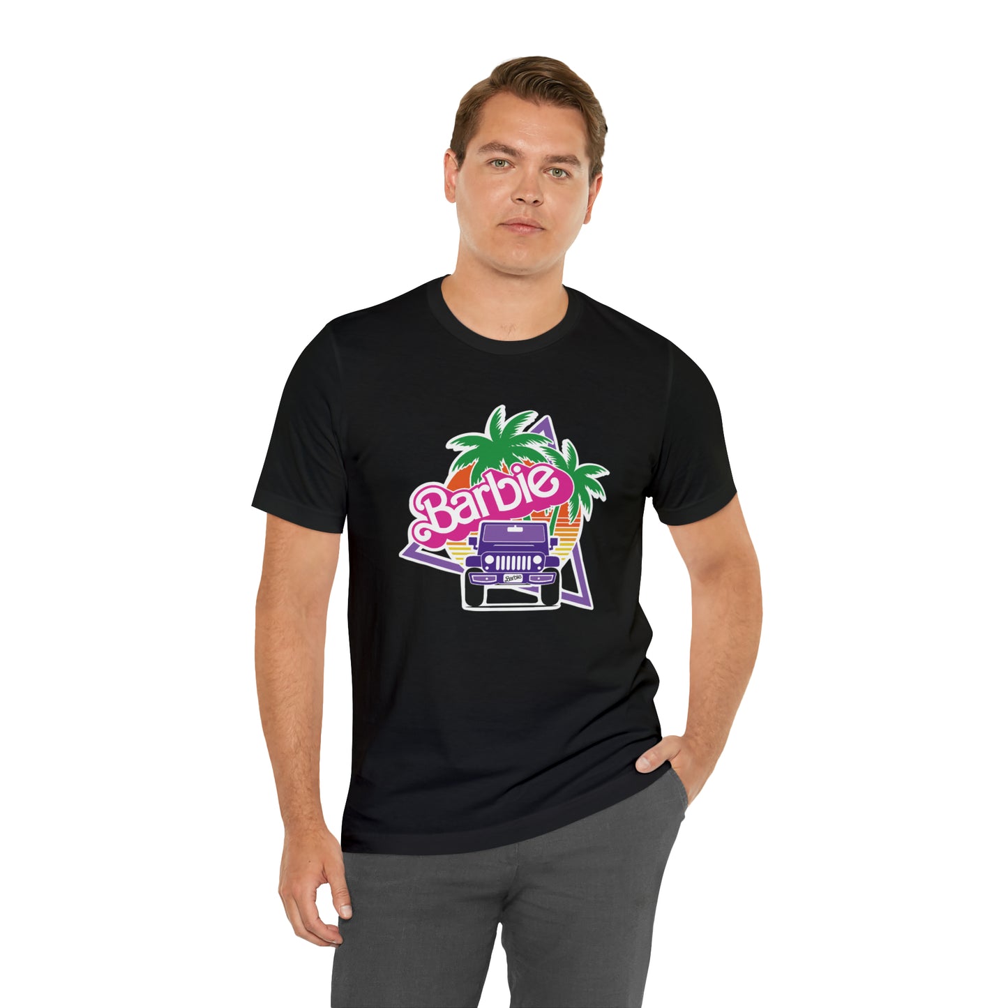 Purple jeep, Beep Beep Barbie Jeep, Unisex Jersey Short Sleeve Tee