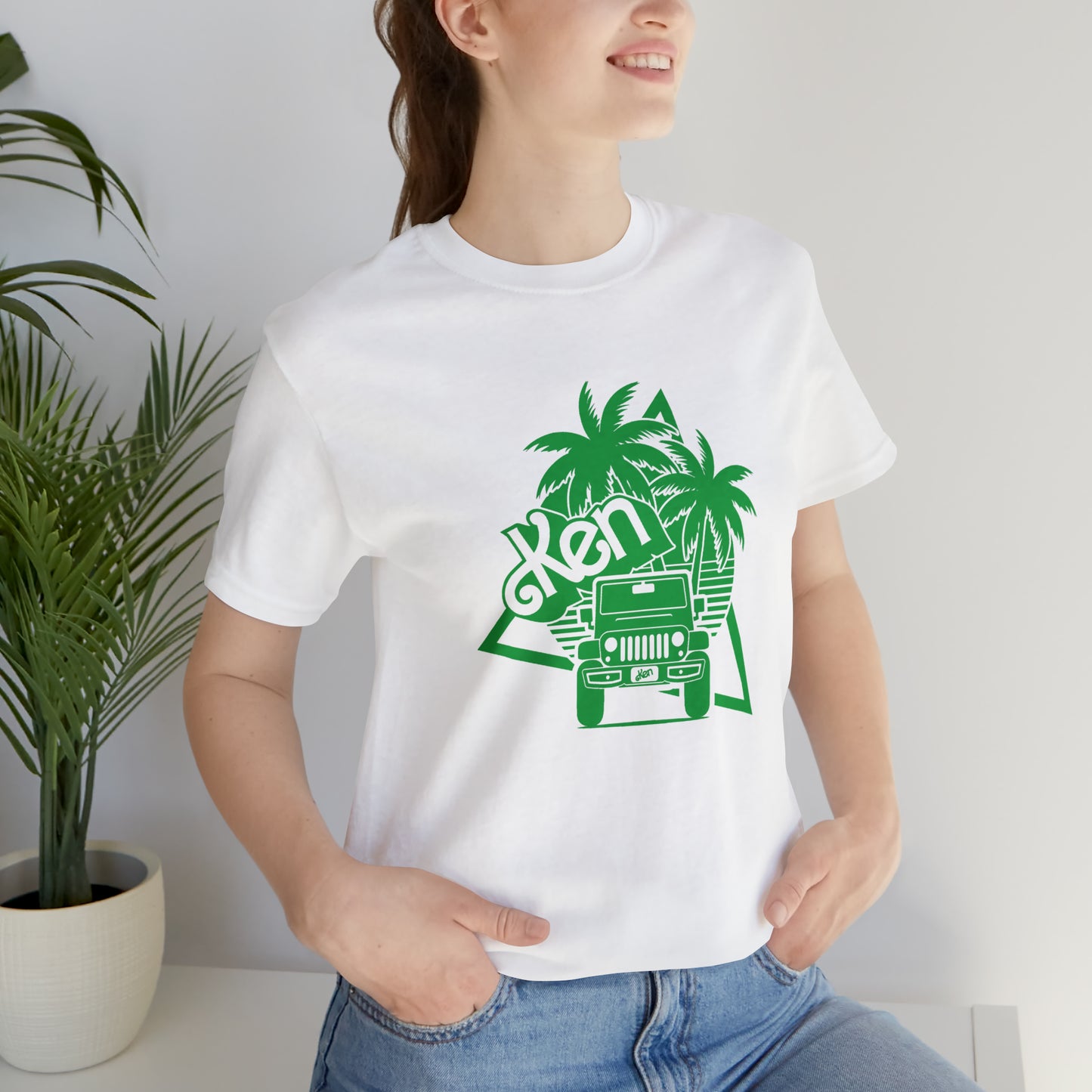 All green Ken, Beep Beep KEN Jeep, Unisex Jersey Short Sleeve Tee