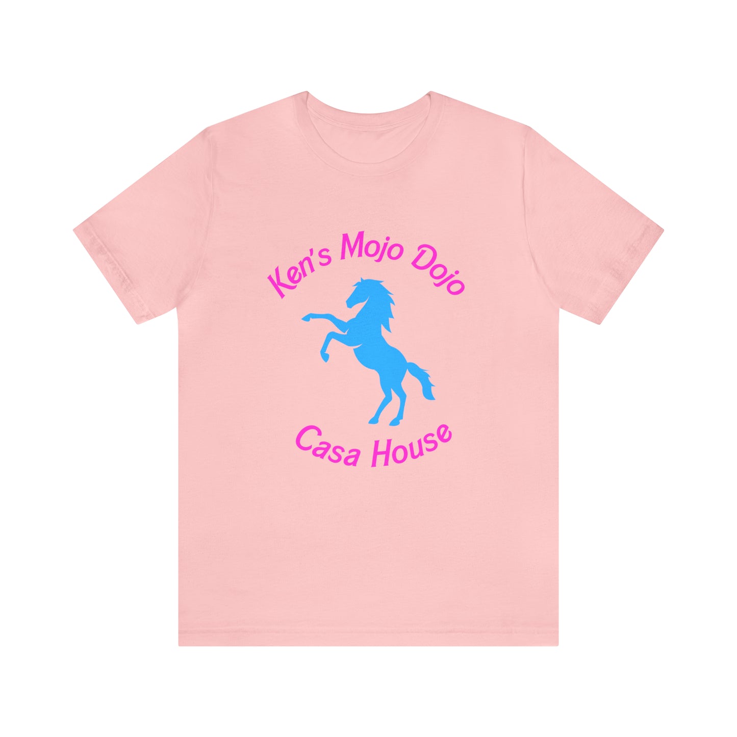 Neon Pink and Blue: Ken's Mojo Dojo Casa House, Unisex Jersey Short Sleeve Tee