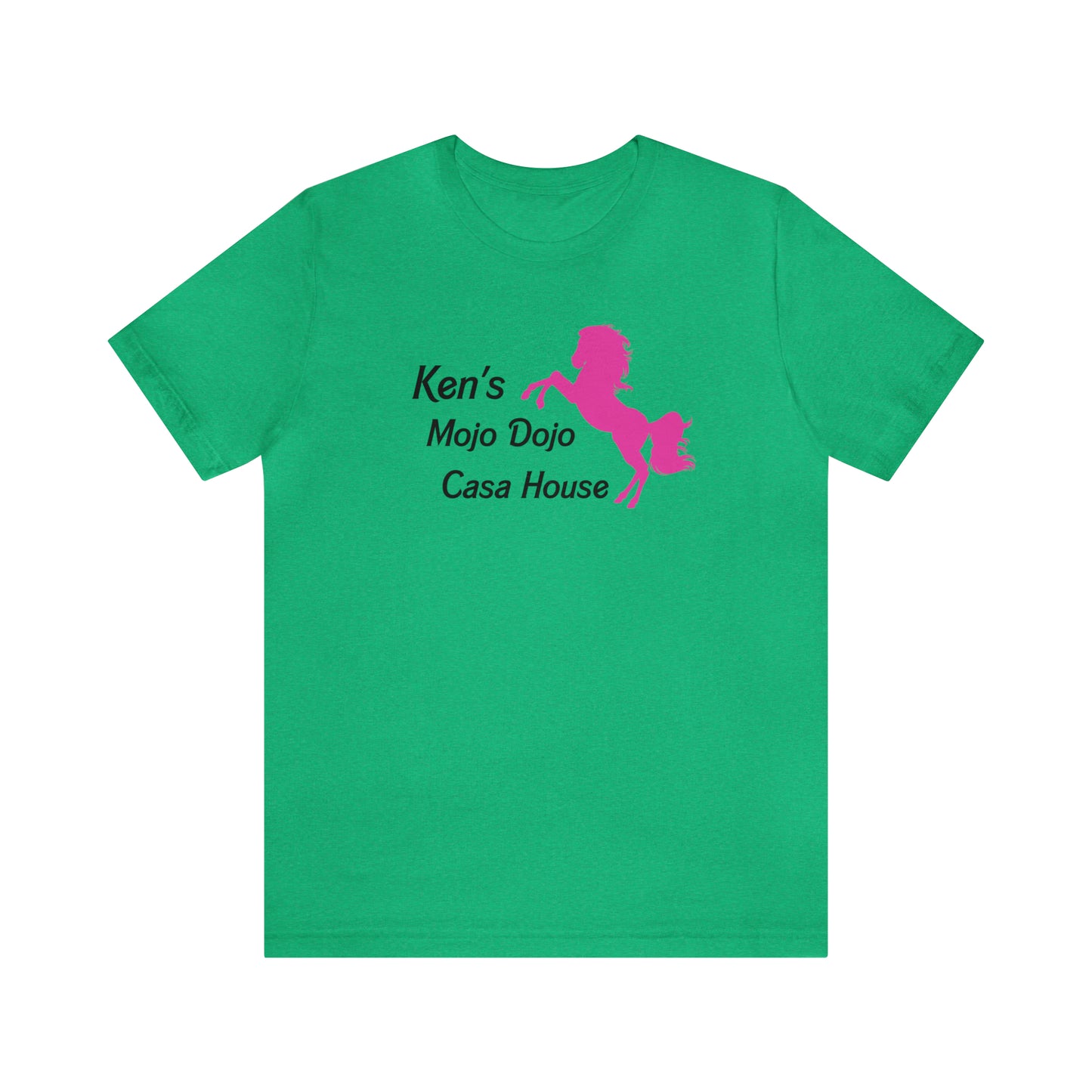 Pink Silhouette Horse, Mojo Dojo Casa House, Unisex Jersey Short Sleeve Tee