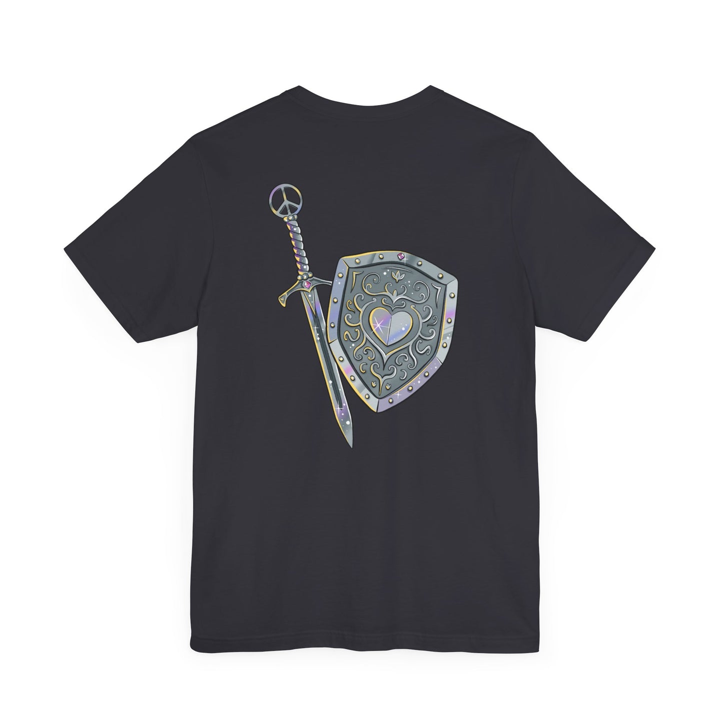 Dragons and Dungeons Pride Shield in back - Unisex Shirt