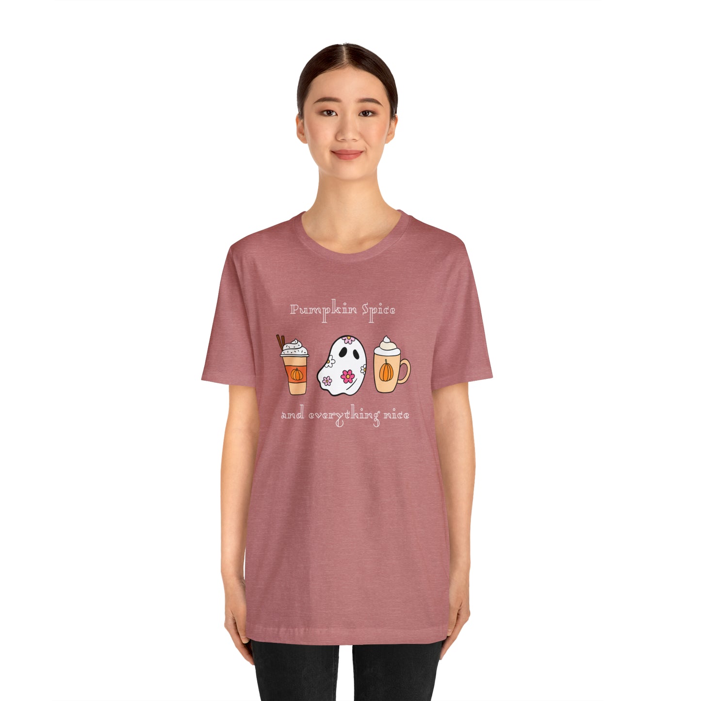 Color Flower - Pumpkin Ghost, Unisex Jersey Short Sleeve Tee