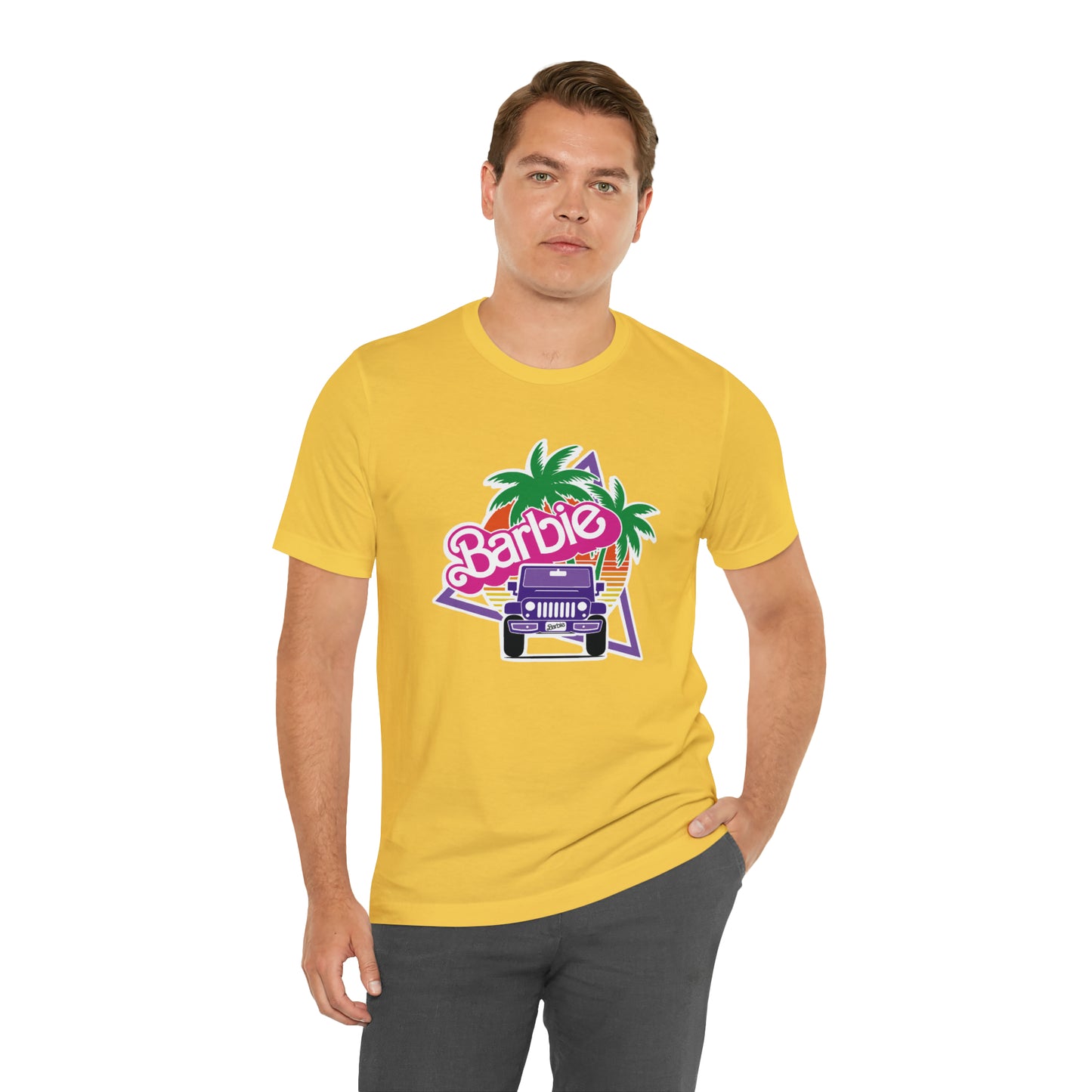 Purple jeep, Beep Beep Barbie Jeep, Unisex Jersey Short Sleeve Tee