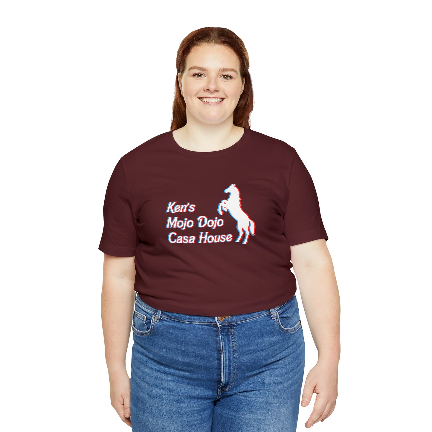 3D Glasses: Ken's Mojo Dojo Casa House, Unisex Jersey Short Sleeve Tee