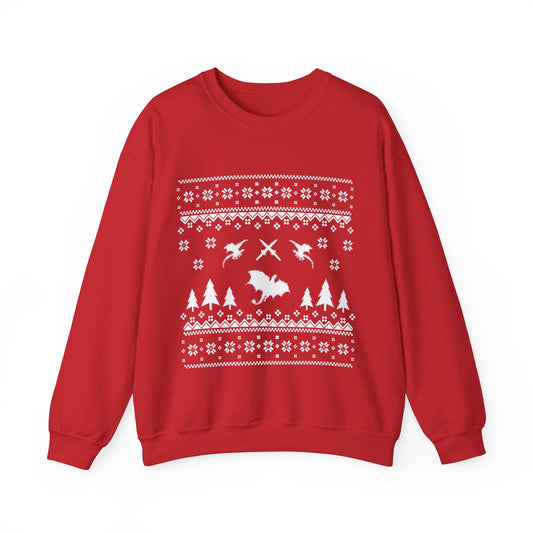 8-Bit Dragon Christmas version 4 - Unisex Sweatshirt