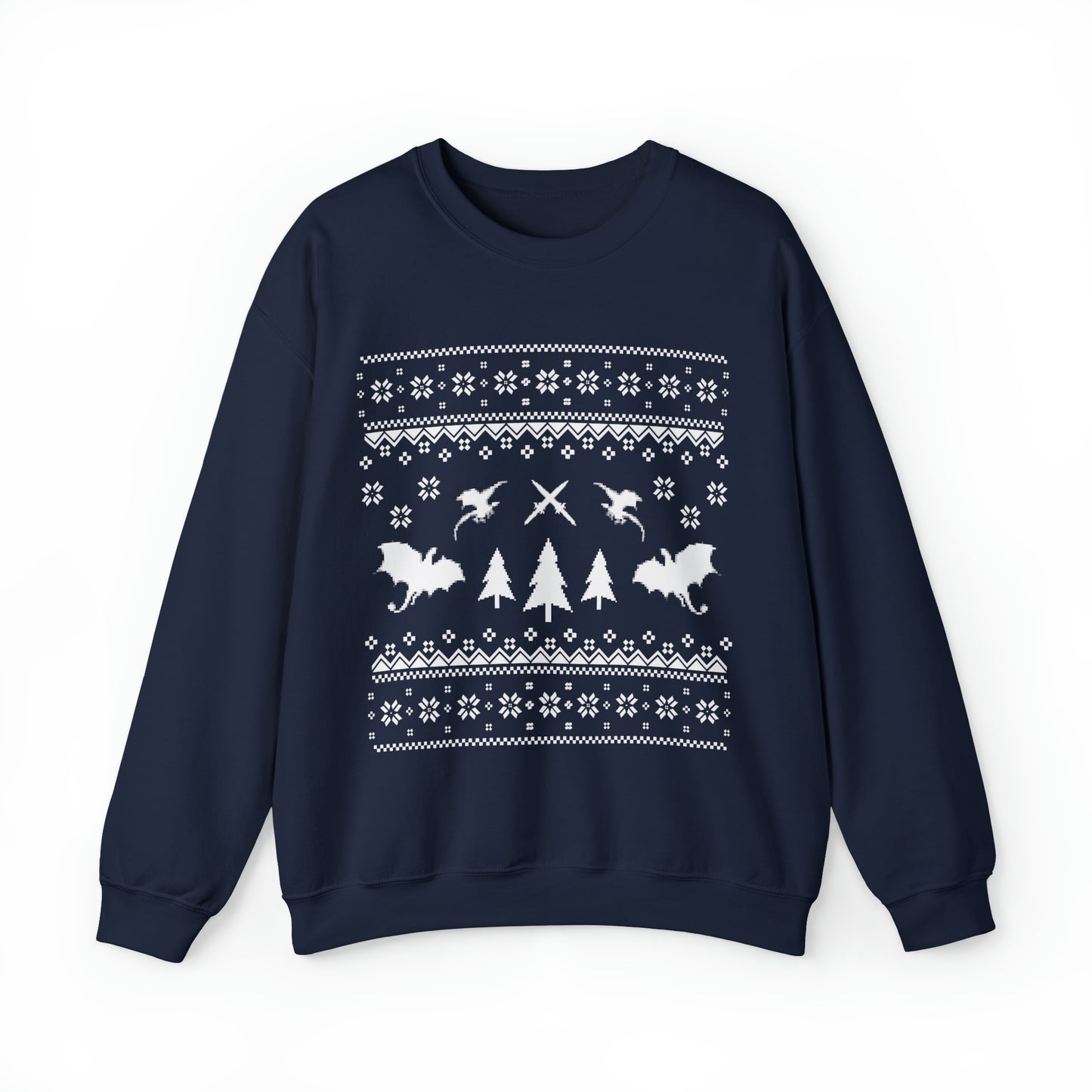 8-Bit Dragon Christmas version 3 - Unisex Sweatshirt