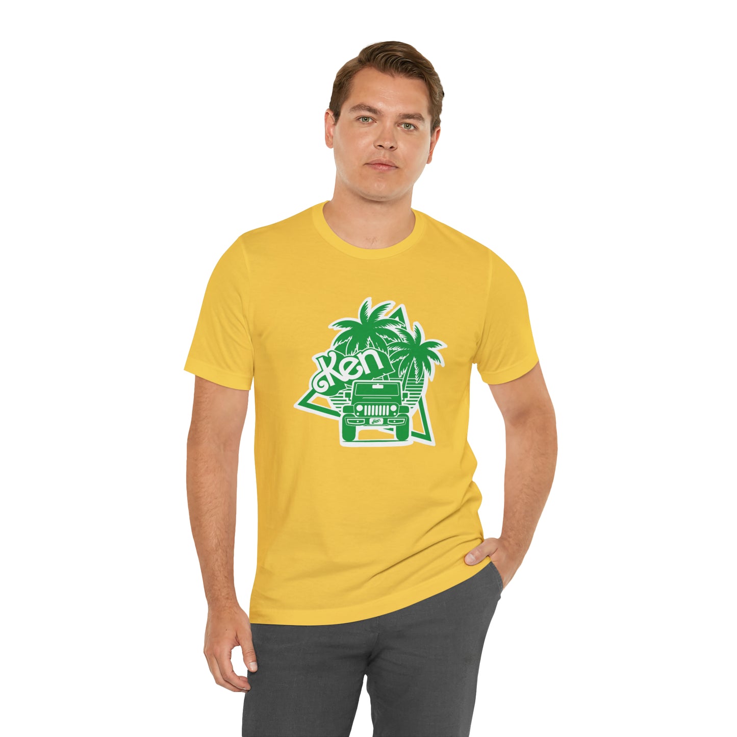 All green Ken, Beep Beep KEN Jeep, Unisex Jersey Short Sleeve Tee