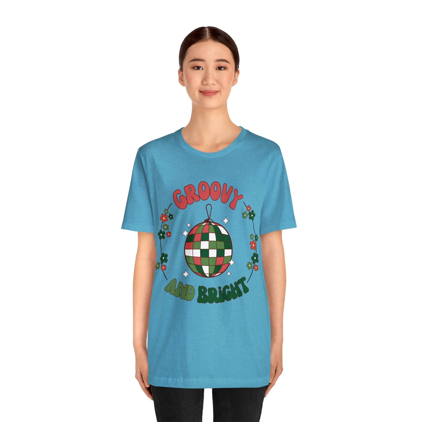 Red Circle Merry and Bright Jingle Ball - Unisex T-shirt