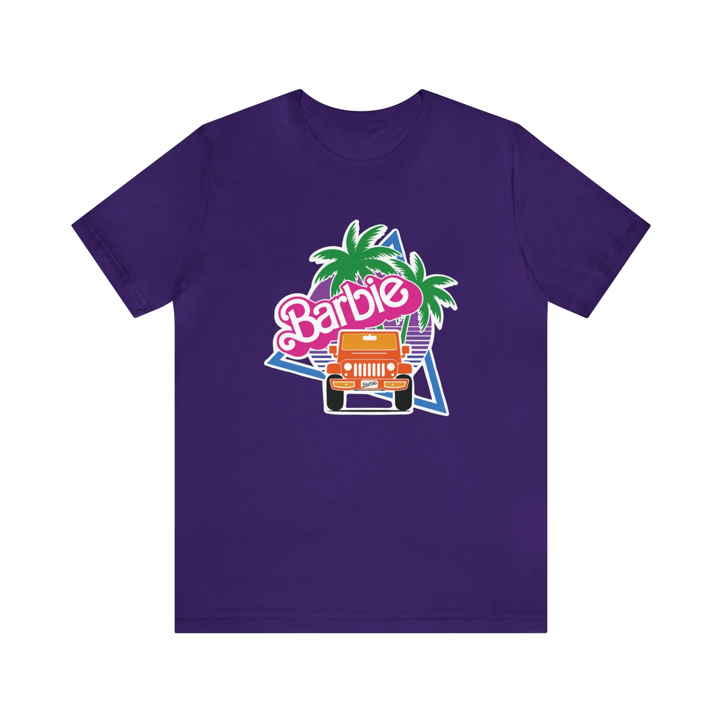 Orange, Beep Beep Barbie Jeep, Unisex Jersey Short Sleeve Tee