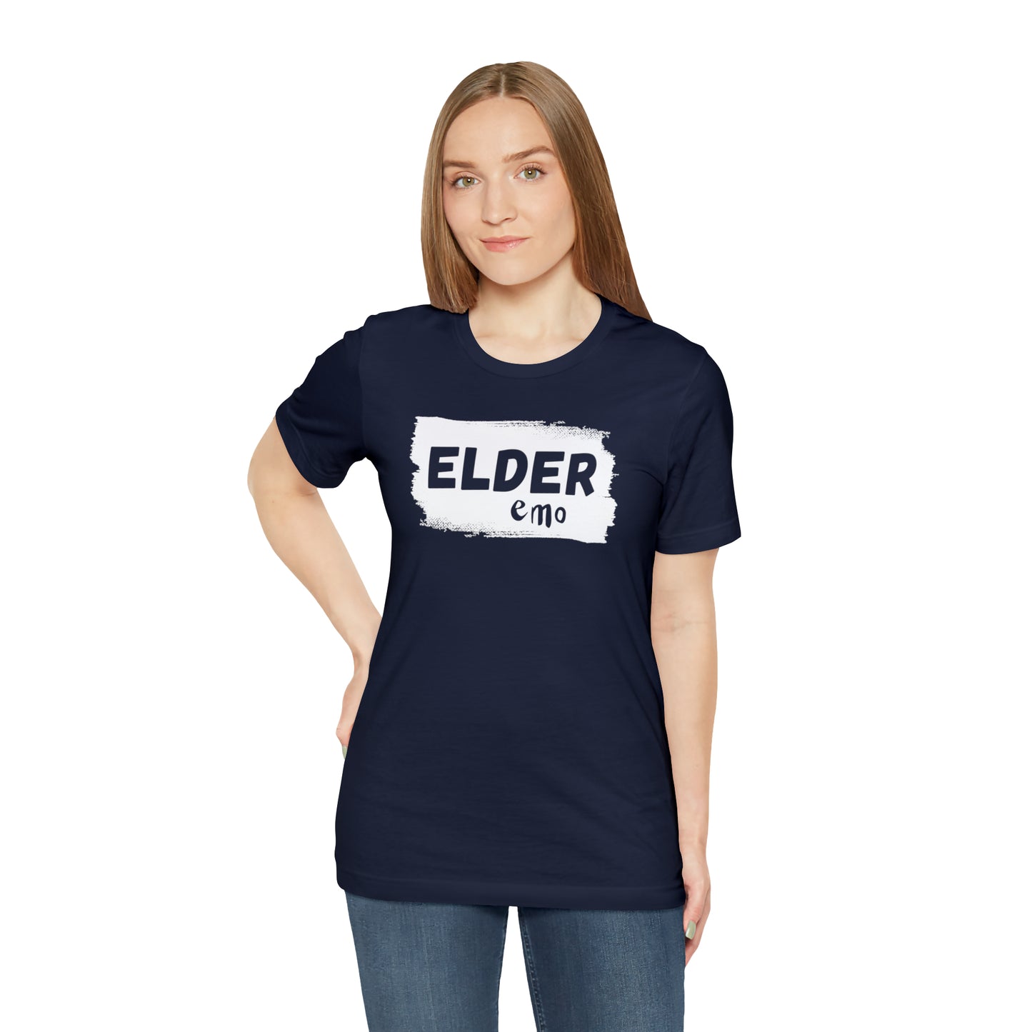 WHITE LETTER Elder Emo, Unisex Jersey Short Sleeve Tee