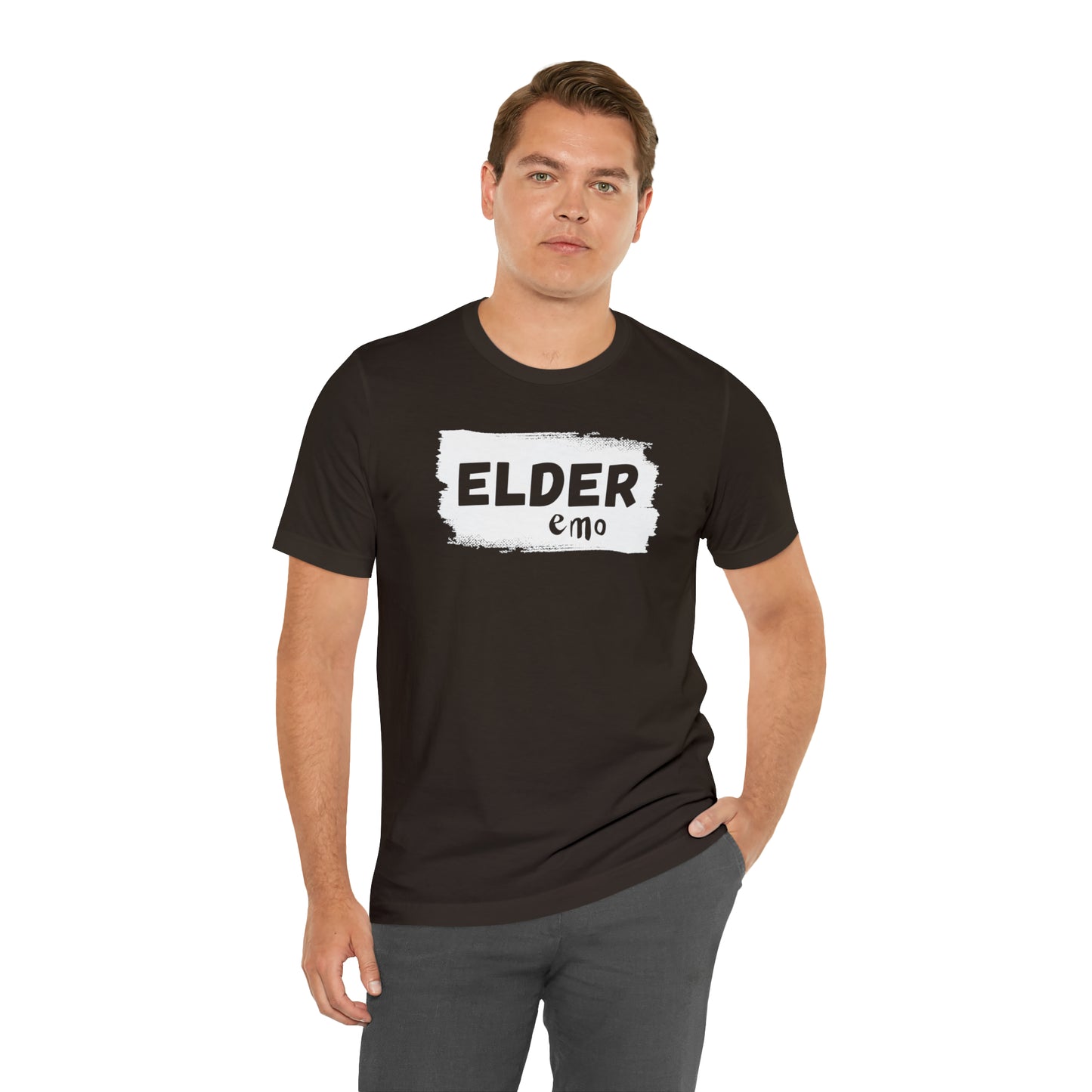 WHITE LETTER Elder Emo, Unisex Jersey Short Sleeve Tee