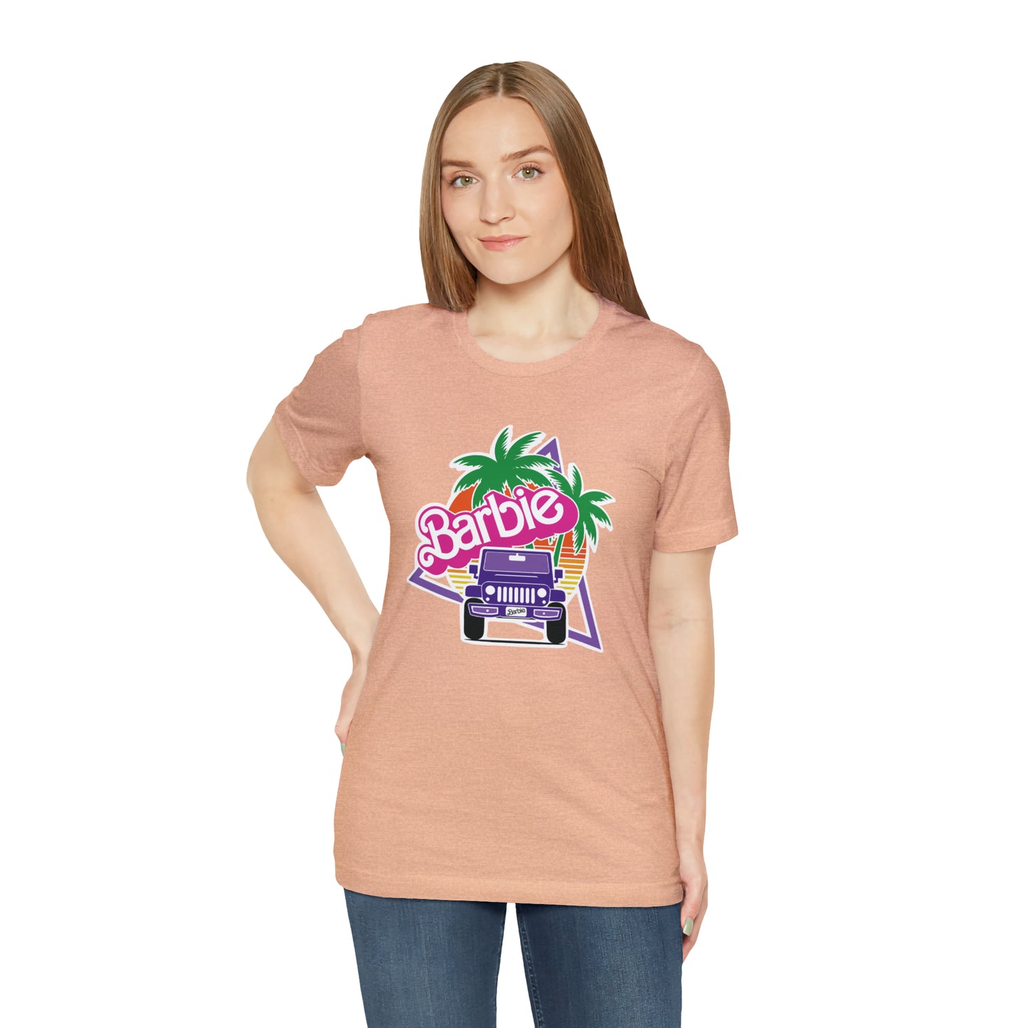 Purple jeep, Beep Beep Barbie Jeep, Unisex Jersey Short Sleeve Tee