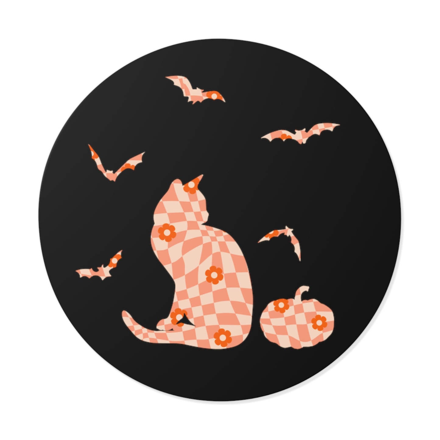 Checker Cat - Hocus Pocus, Water-Resistant Vinyl Sticker