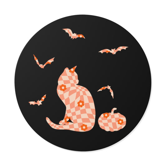 Checker Cat - Hocus Pocus, Water-Resistant Vinyl Sticker