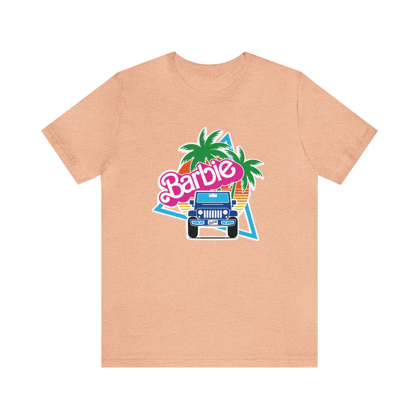 Blue jeep, Beep Beep Barbie Jeep, Unisex Jersey Short Sleeve Tee